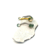 Moss Agate Belly curve 14g - Body Clickers Body Jewelry