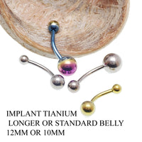 14G Basic Titanium Belly Curve - Body Clickers Body Jewelry