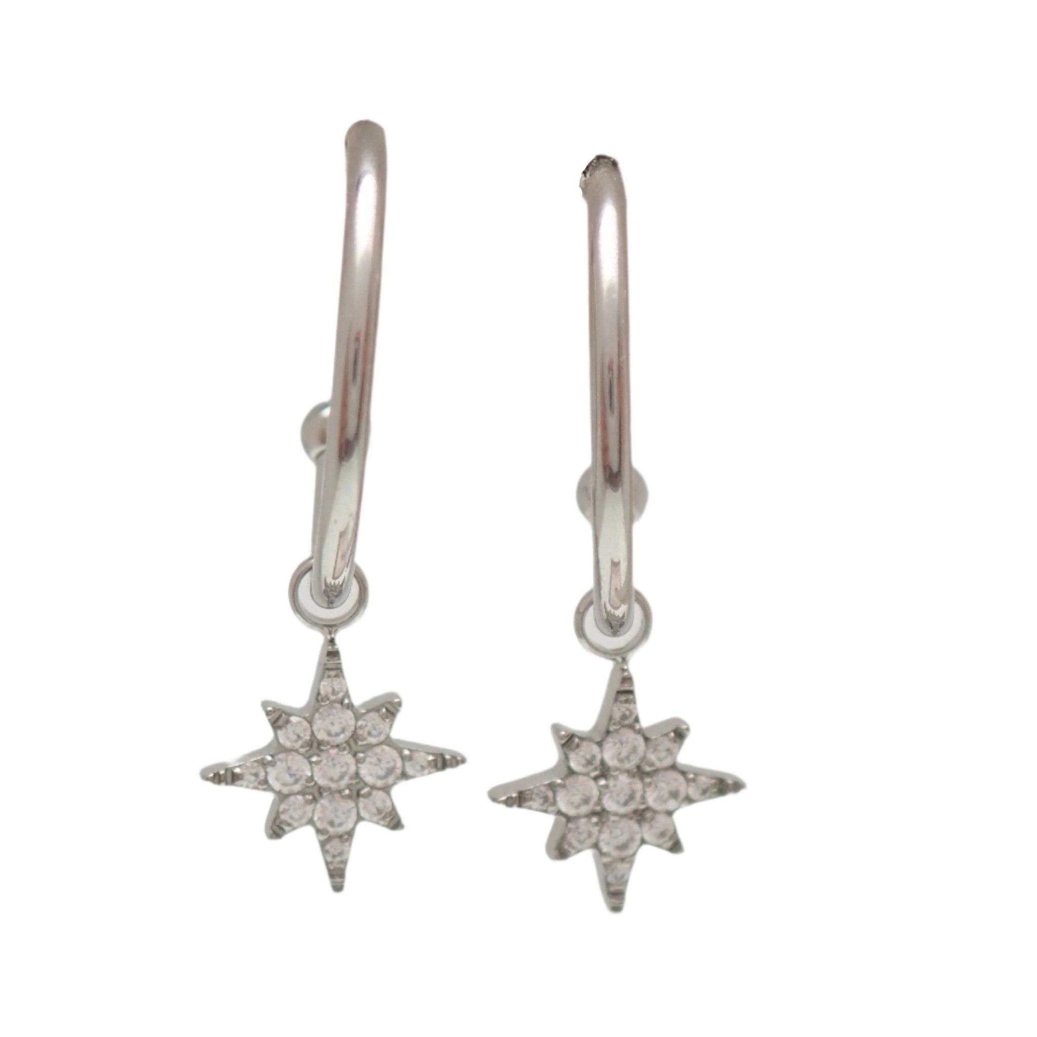 Titanium Hoop earrings and charms 20g - Body Clickers Body Jewelry