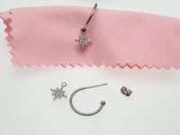 Titanium Hoop earrings and charms 20g - Body Clickers Body Jewelry