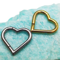 Heart - Shaped Titanium Clicker 16g - Body Clickers Body Jewelry