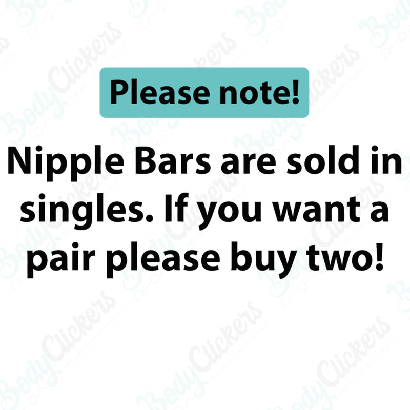 Opal Push Fit Nipple Bars 14g, 16g