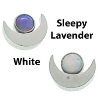 Moon Top Attachment with Opal or CZ Stones 16g TOP ONLY