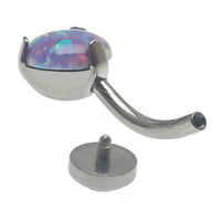 Multi Lavender Round Titanium 10mm Belly Bar 14g - Body Clickers Body Jewelry