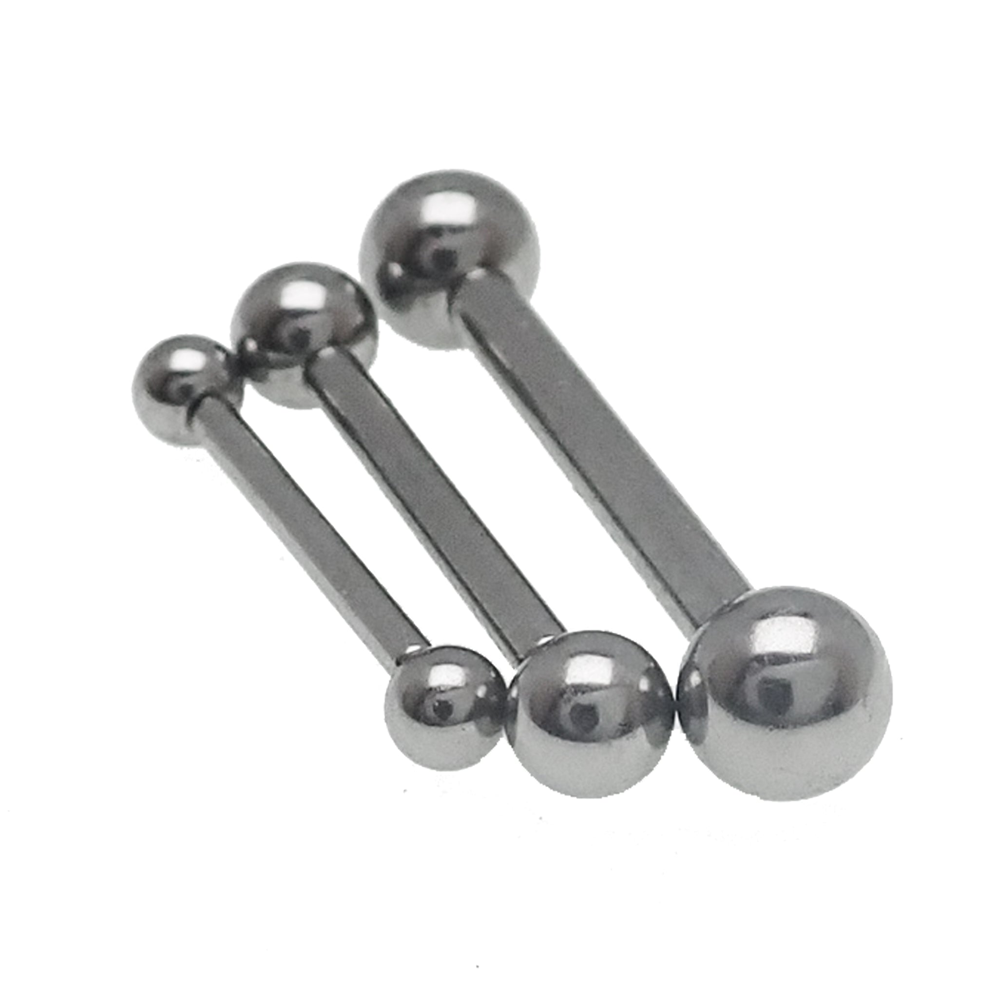 Titanium Ball Push Fit Barbell 16g, 14g, 12g - Body Clickers Body Jewelry
