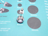 CZ Mermaid Blue Titanium Earrings Pair - Body Clickers Body Jewelry
