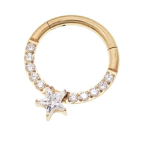 16g PVD Gold Daith /septum Clicker