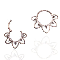 CZ Filigree Titanium Clicker 16g - Body Clickers Body Jewelry