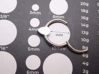 16g Natural Stone Onyx Titanium Clicker - Body Clickers Body Jewelry