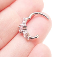 Surgical Steel Belly Clicker hoop 14g