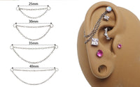 Double Titanium Add On piercing Chain - Body Clickers Body Jewelry