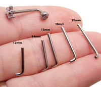 14g J bar Christina Piercing (1.2mm thread) - Body Clickers Body Jewelry