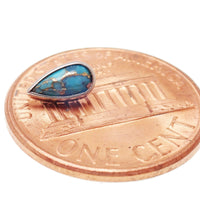 Copper Turquoise Flatback Piercing 18g, 16g, 14g - Body Clickers Body Jewelry