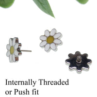 Daisy top only internally threaded or push fit - Body Clickers Body Jewelry