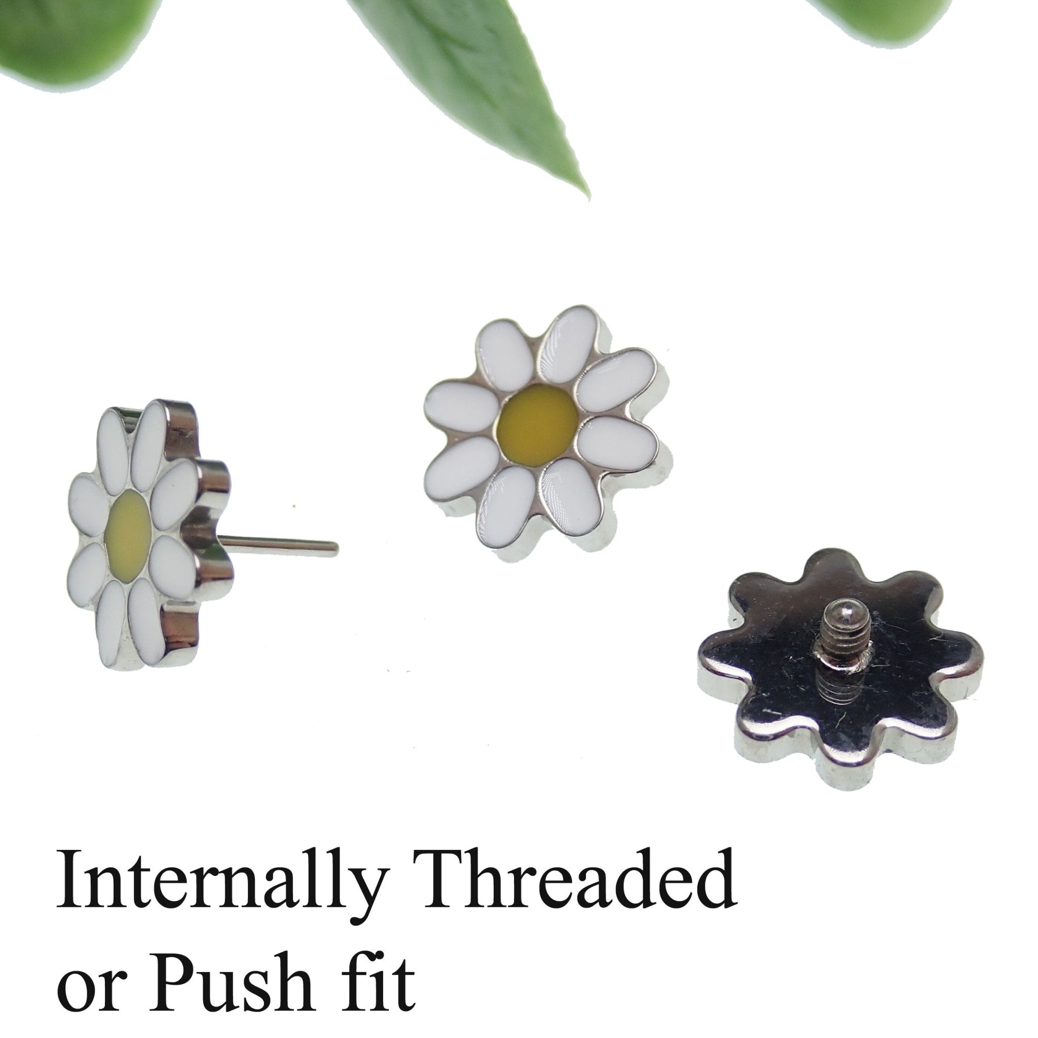 Daisy top only internally threaded or push fit - Body Clickers Body Jewelry