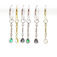 20g Titanium Hoop & charm dangle Earring