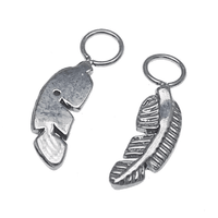 Bird Feather Titanium Charm - Fits up to 10g Hoops! - Body Clickers Body Jewelry