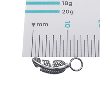 Bird Feather Titanium Charm - Fits up to 10g Hoops! - Body Clickers Body Jewelry