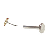 14k Sun top / Titanium Flatback Push fit Piercing - Body Clickers Body Jewelry