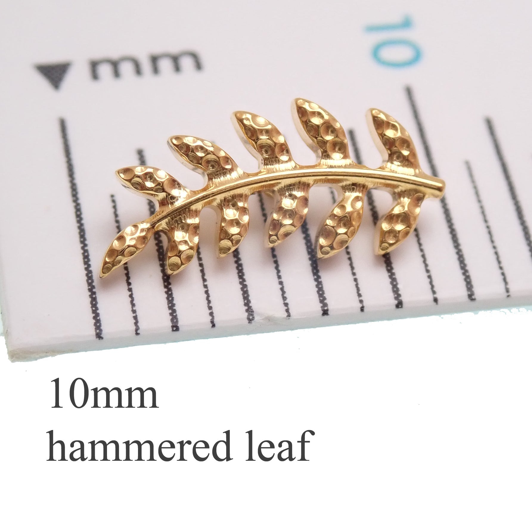 Titanium PVD Gold Leaf flatback helix piercing