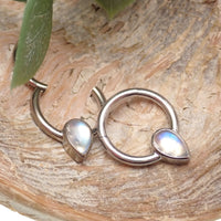 16g Natural Stone Moonstone titanium Clicker