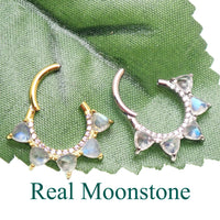 Moonstone Titanium Clicker 16g 8mm