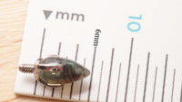 Moss Agate Dragon Egg barbell Piercing 14g,12g