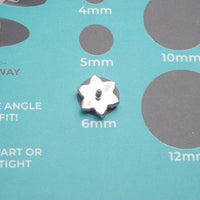 Fire Opal Flower top 0.9mm thread - Body Clickers Body Jewelry