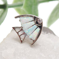 Opal Fish Cluster Titanium Flatback Piercing - Body Clickers Body Jewelry