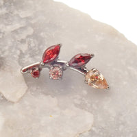 Titanium Vine CZ cartilage piercing - Body Clickers Body Jewelry