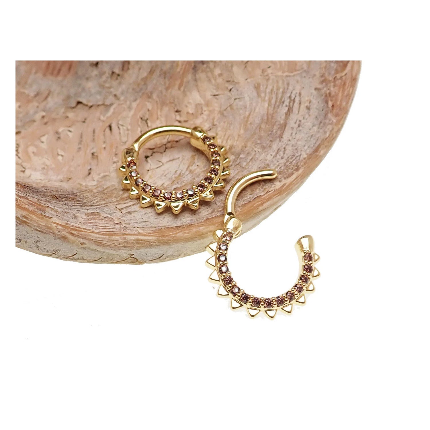16g Sun Gold Filled Clicker - Body Clickers Body Jewelry