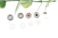 Titanium Sunflower CZ Lip _ Ear piercing - Body Clickers Body Jewelry