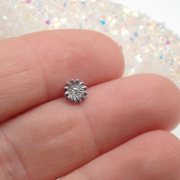 Titanium Sunflower CZ Lip _ Ear piercing - Body Clickers Body Jewelry