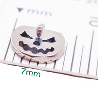 Pumpkin Titanium Flatback Piercing 18g, 16g, 14g