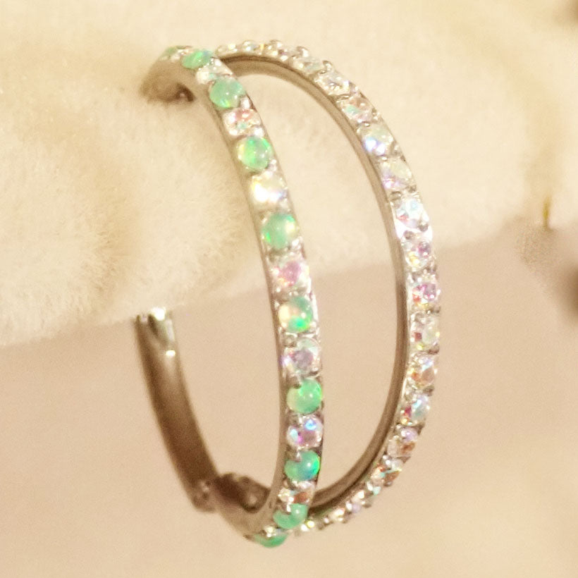 16g Titanium clicker kiwi Green Opal