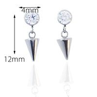 Titanium CZ and spike cone drop Earring - Body Clickers Body Jewelry