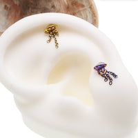 Internally Threaded UFO Titanium Flatback Piercing - Body Clickers Body Jewelry