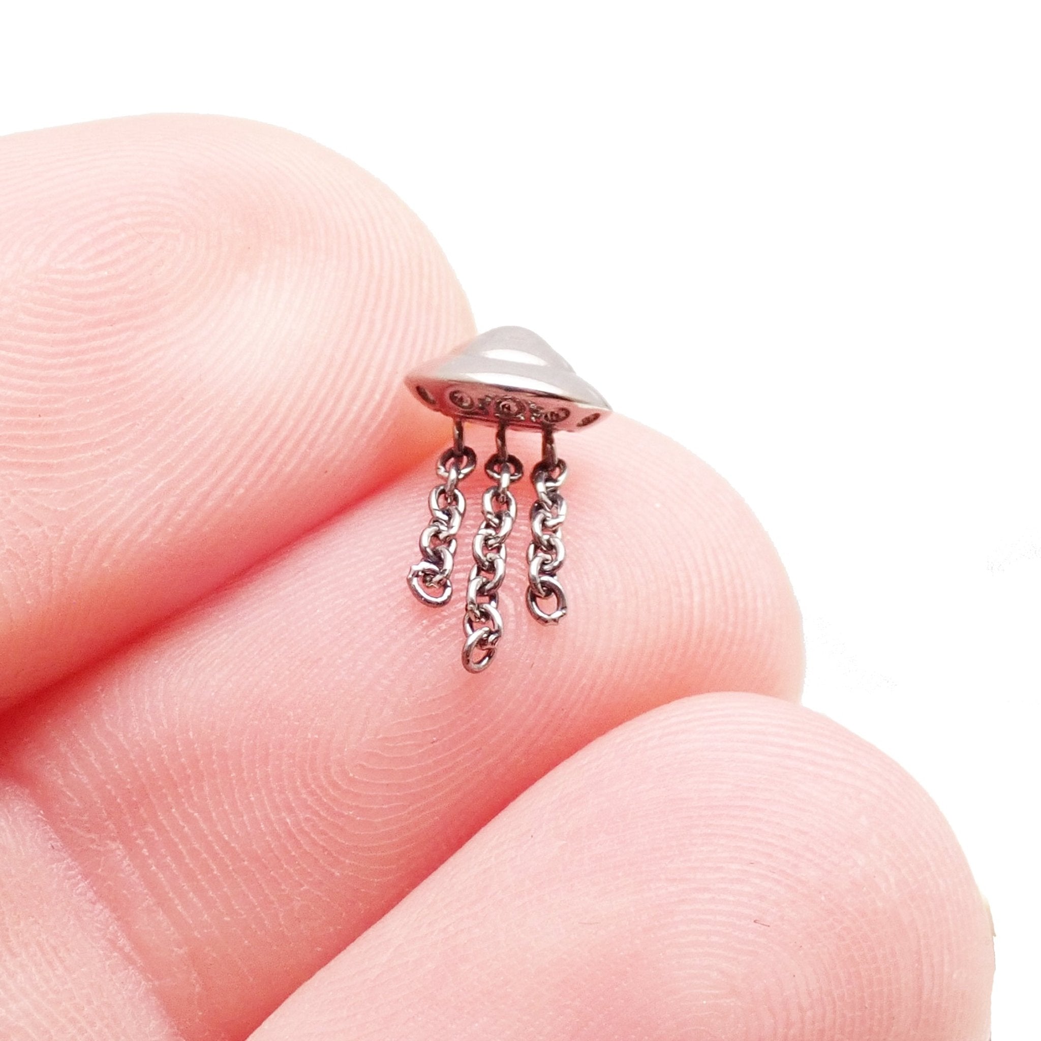 Internally Threaded UFO Titanium Flatback Piercing - Body Clickers Body Jewelry