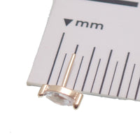14k Oval/ Titanium Flatback Push fit Piercing - Body Clickers Body Jewelry