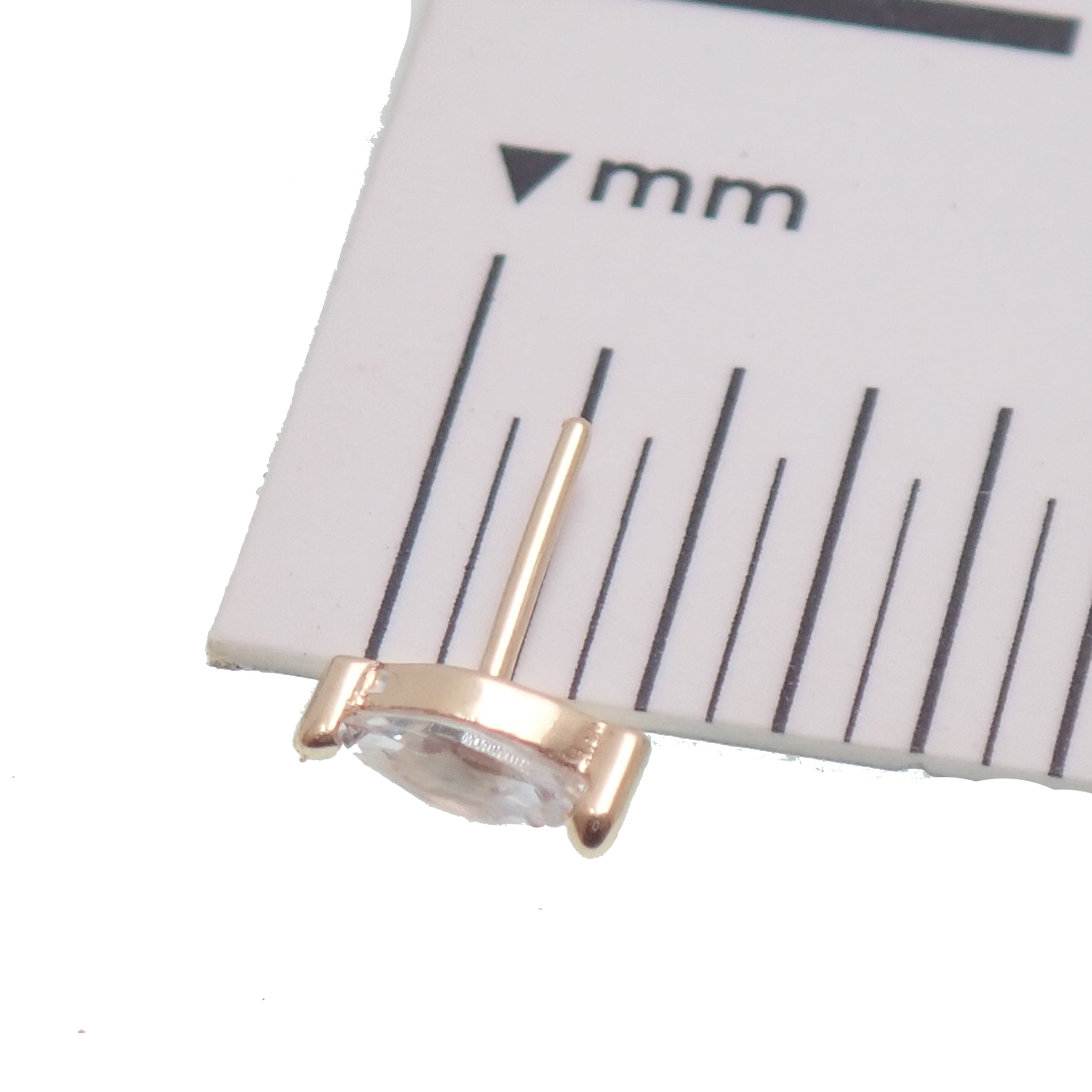 14k Oval/ Titanium Flatback Push fit Piercing - Body Clickers Body Jewelry