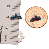 Trinity cluster threadless piercing, 20g,18g,16g,14g flatback - Body Clickers Body Jewelry