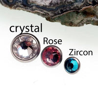 16g Titanium & Crystal Attachments Tops - pure piercings