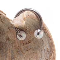 Opal Claw Horseshoe Ring 14g