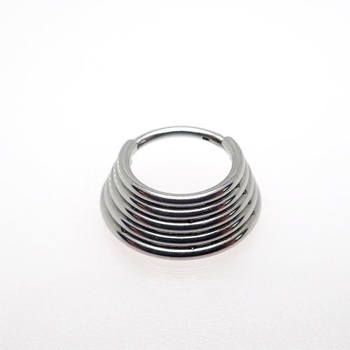 16g 5 Tier Stacked Hinged Clicker Ring Implant titanium - pure piercings