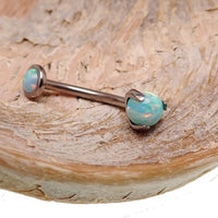 Moon Yellow Titanium Belly Ring 16g