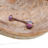 Multi Lavender Titanium Belly Ring 16g