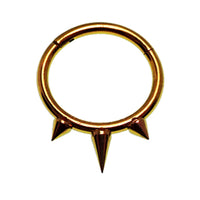 Tri-Spiked Septum Clicker 16g