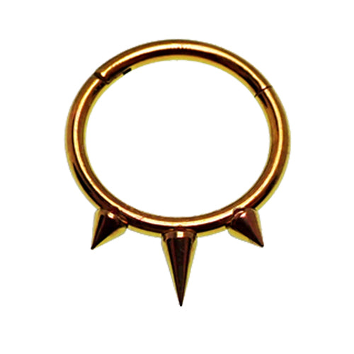 Tri-Spiked Septum Clicker 16g