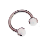 Opal Claw Horseshoe Ring 14g