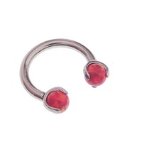 Opal Claw Horseshoe Ring 14g